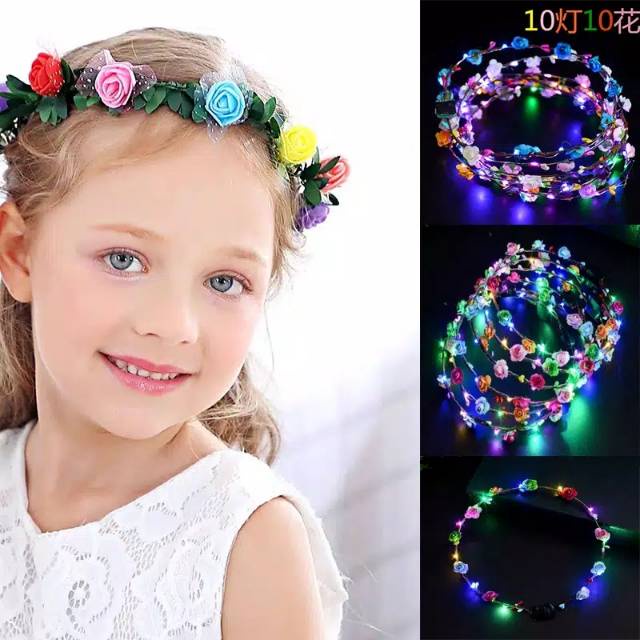 MAHKOTA BUNGA LED - FLOWER CROWN - MAHKOTA BUNGA LAMPU