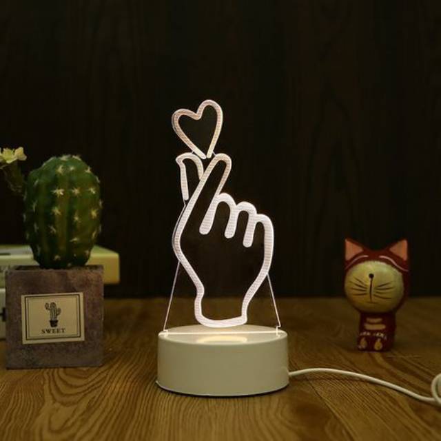 Lampu LED Tatak Love / LED Lamp Korean Love Sign