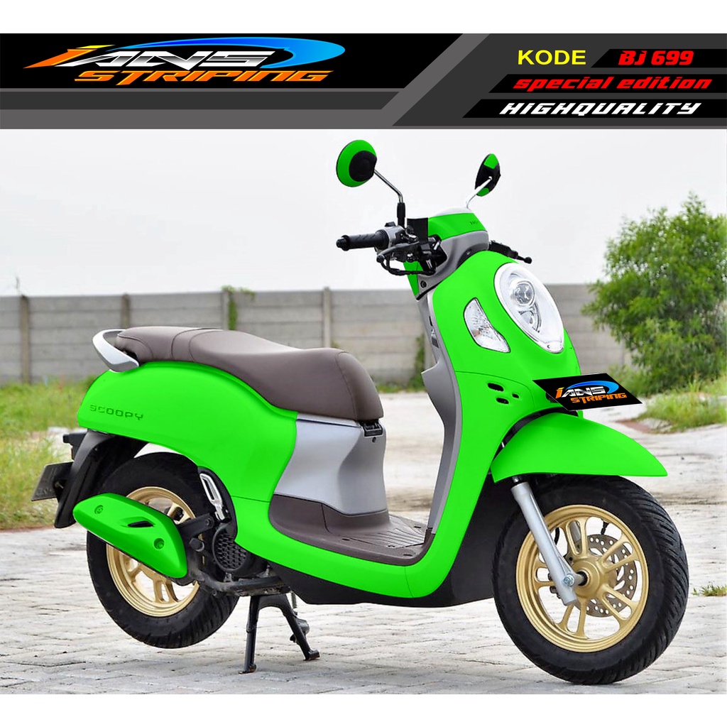 STICKER DECAL SCOOPY FULL BODY TERBARU / STICKER VARIASI SCOOPY POLOSAN/ STICKER WARNA TERBARU