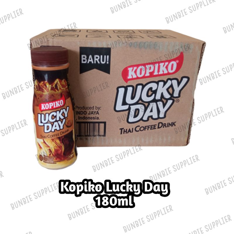 

Kopiko Lucky Day 180ml | Minuman Kopi Kemasan Kopiko 180ml (SATUAN)