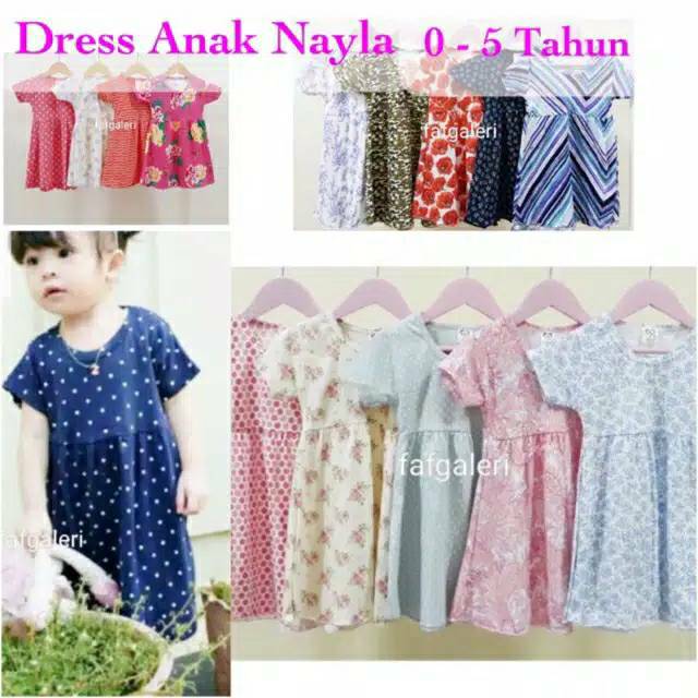 Dress Nayla 0 5  Tahun  Baju  Anak  Perempuan  Shopee Indonesia