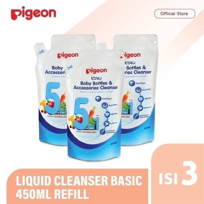 LIQUID CLEANSER BASIC 450ML REFILL BUY 2 GET 1 PIGEON PR050237