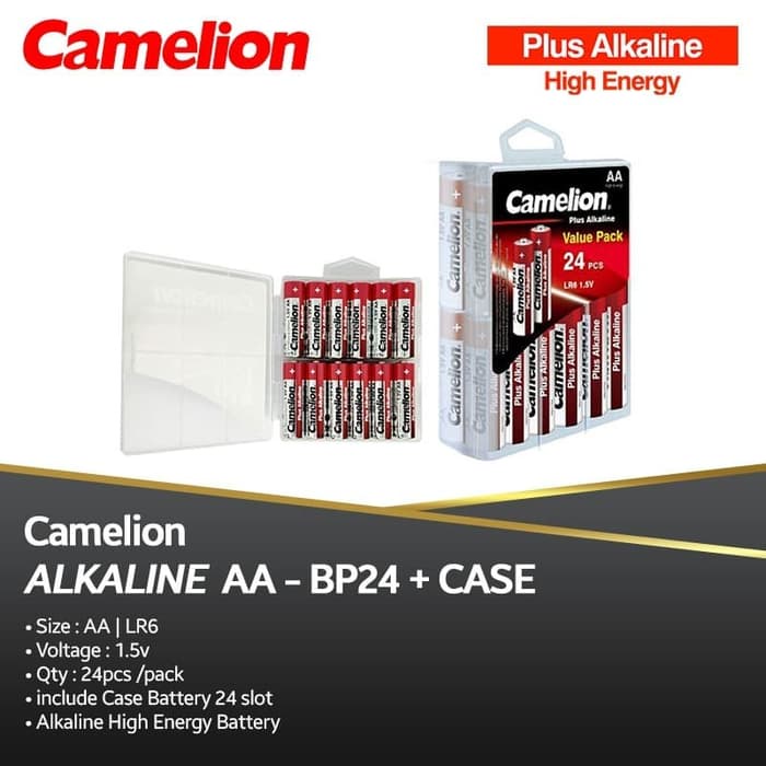 Baterai AAA Camelion Plus Alkaline LR03 Value Pack isi 24pcs