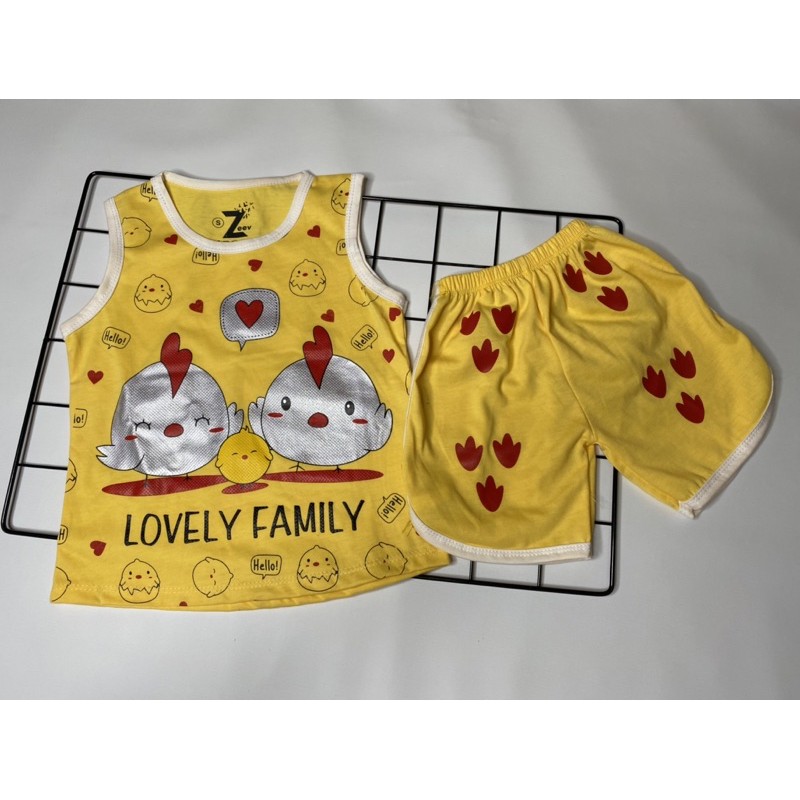 Setelan singlet anak perempuan-setelan CHICK 1-9 tahun