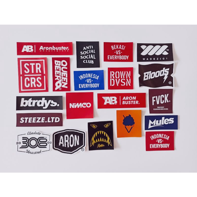 

STIKER BRAND BISA PILIH DISTRO GRAFTAC HYPEBEAST LOCALBRAND STICKER KATALOG 006