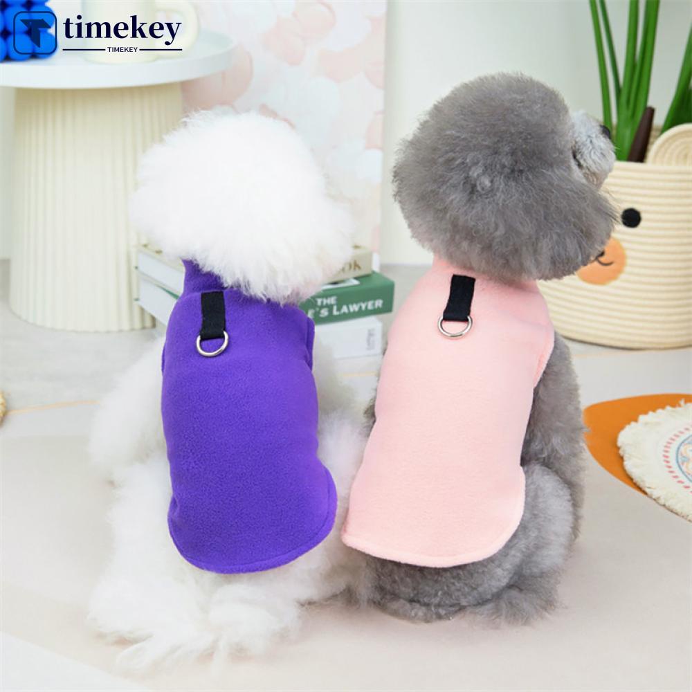 Timekey Sweater Anjing French Bulldog Kecil Bahan Fleece Lembut Untuk Musim Dingin F9V4