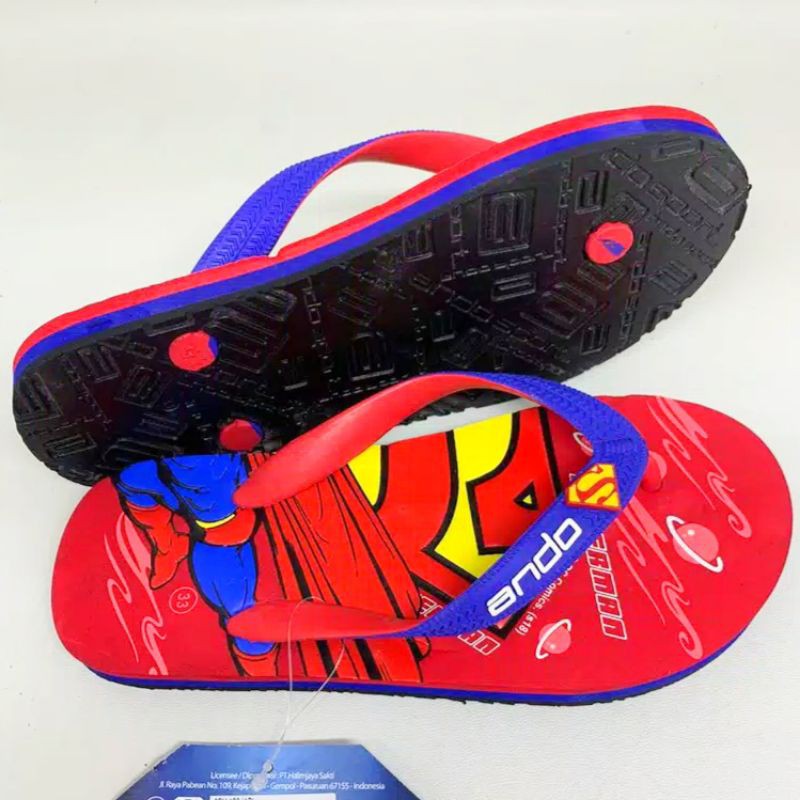 sandal jepit anak original ando superman