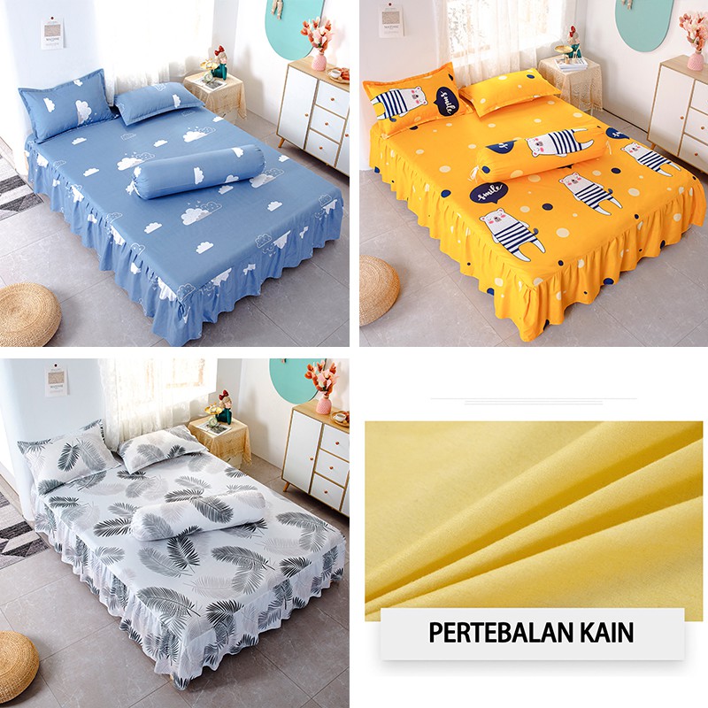 sprei renda seprei rumbai sprai bahan nyaman 120x200/160x200/180x200Best Seller