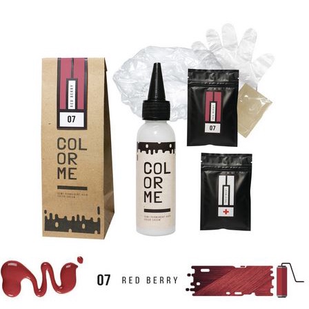 COLOR ME RED BERRY hair color cream cat pewarna rambut