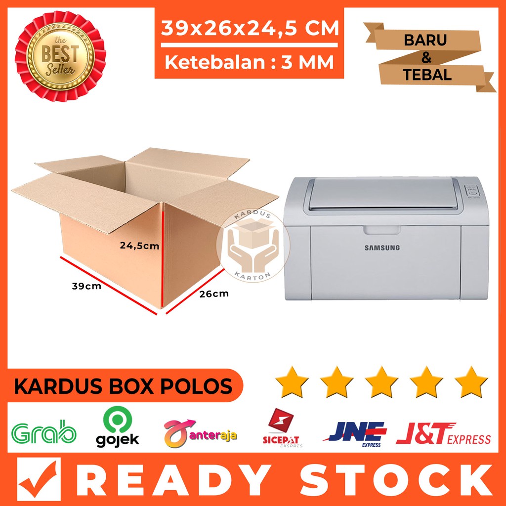 

Kardus Polos / Karton Box Packing 39x26x24,5 Cm Single Wall, Tebal 3 MM