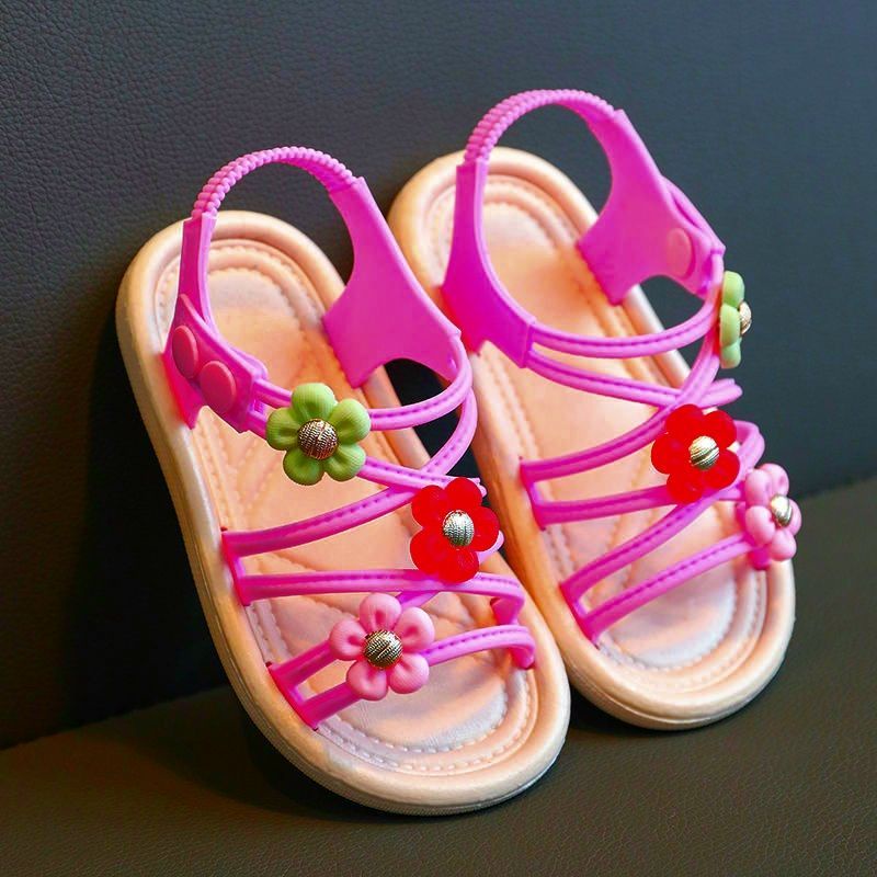 Bundara.id Se-128 Size 24-35 Sendal anak perempuan bunga tali import sandal anak cantik jelly import