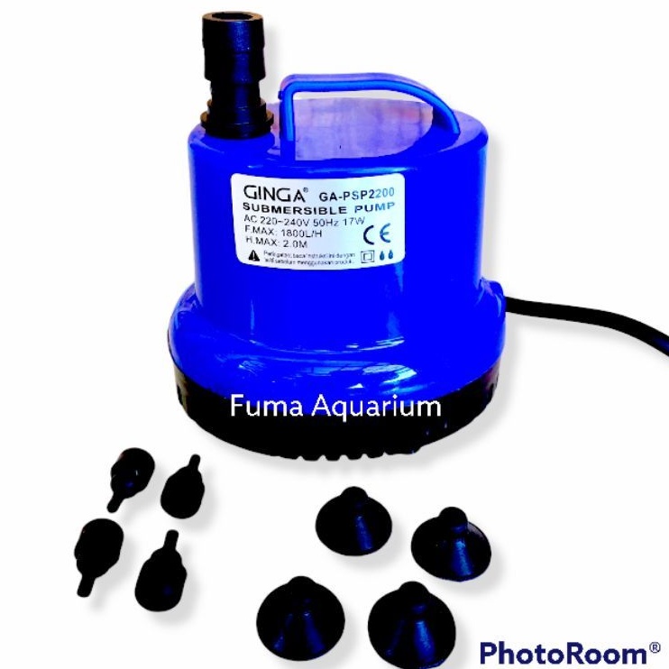 Pompa celup GINGA PSP 2200 Pompa Filter Kolam / Aquarium / hidroponik /waterfall low Watt power head Submersible Pump ph