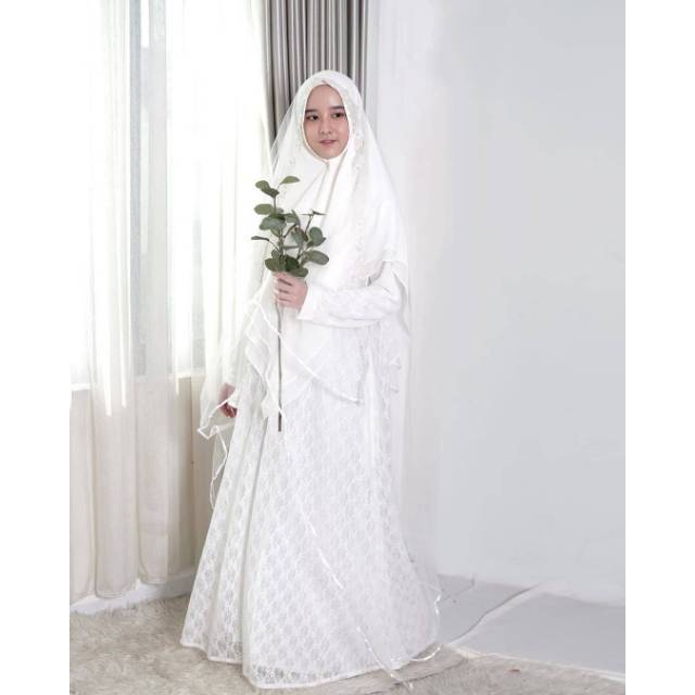 Set Akad Brokat Gamis pengantin brukat By hijabalil