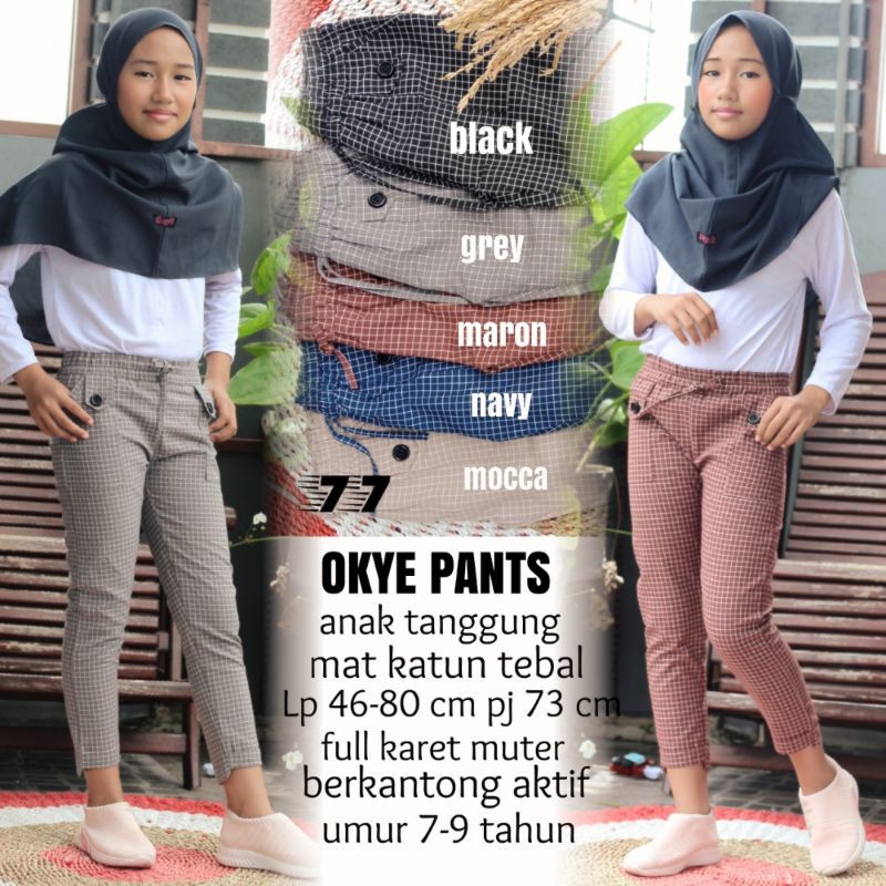 BAGGY ANAK KOTAK UMUR 7-9 TAHUN