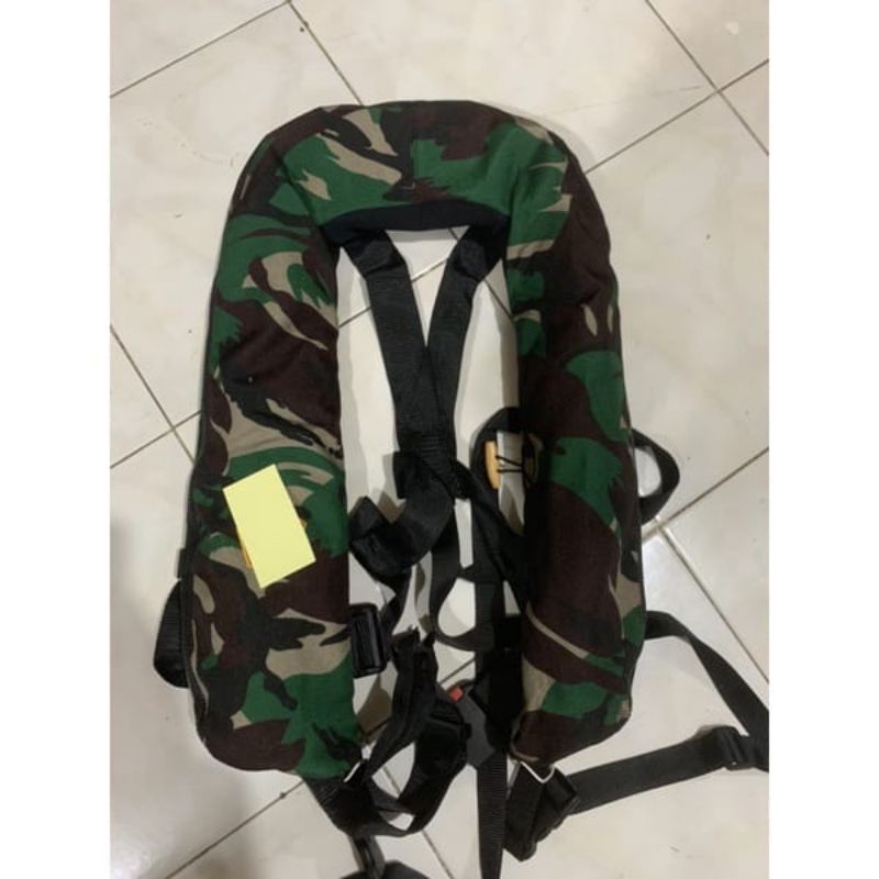 Jaket Pelampung Gas CO 2 Automatic Rompi Pelampung Original TNI Inflatable Life Jacket