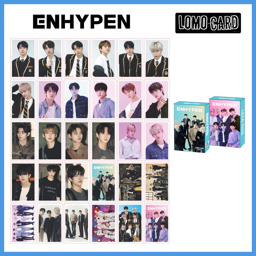 30pcs Kartu LOMO Foto Kpop TWICE Straykids TXT ENHYPEN Postcard