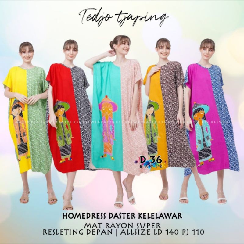 Semerbak Batik Daster Rayon Premium Halus Kelelawar Jumbo Busui Friendly Tejo Caping Grosir Baju Tidur Murah Kekinian Trendi Viral 2022