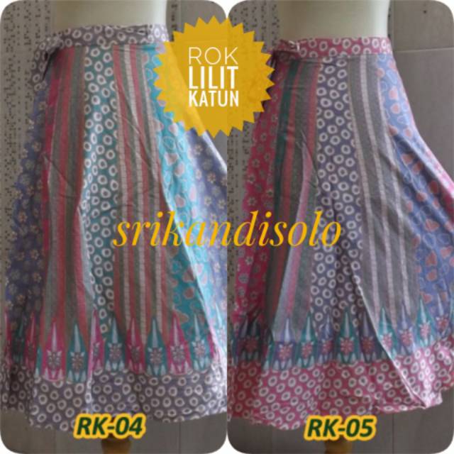 Rok Lilit Klok / Payung Katun Pendek Batik HAP Solo