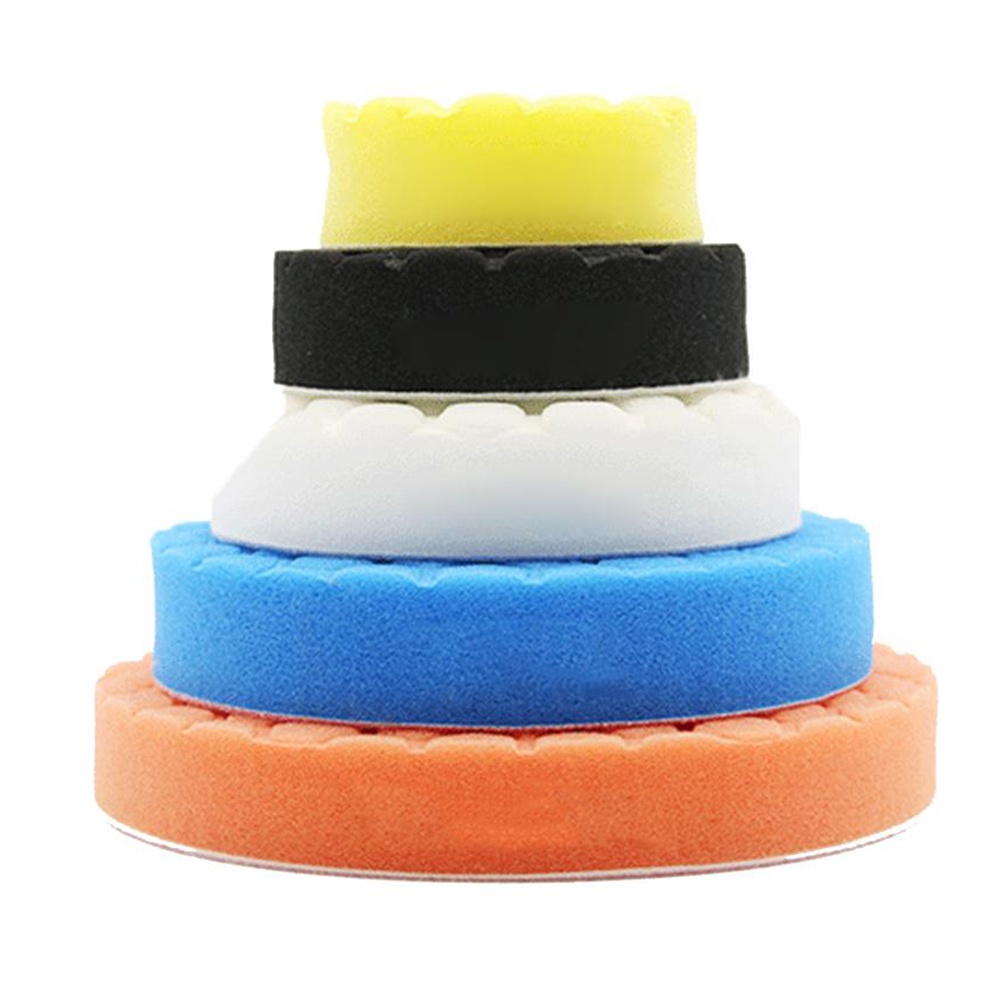 [Jianxin] 5Pcs 3/4/5/6/7inch Car Auto Body Care Round Sponge Buffing Polishing Waxing Pad