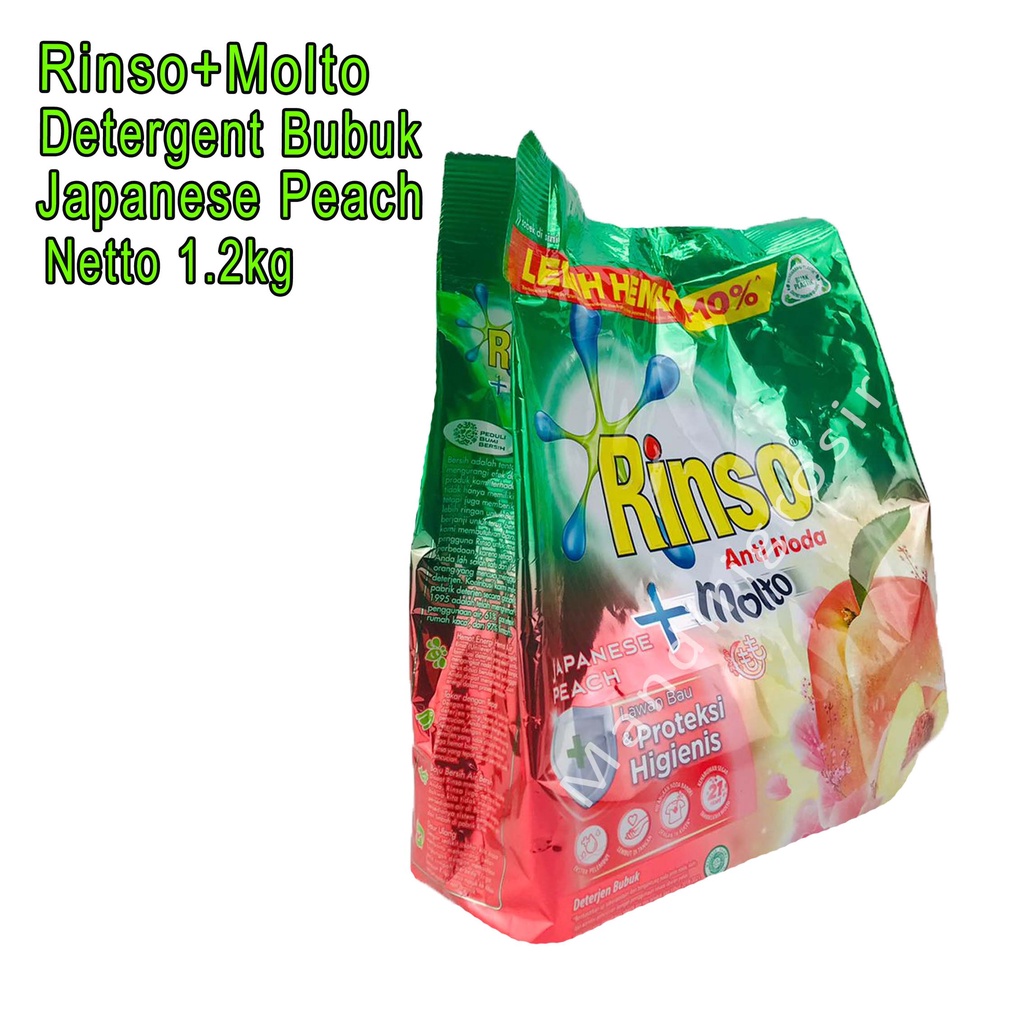 Detergent Bubuk *Rinso + Molto * Japanese Peach * Anti Noda 1.2kg