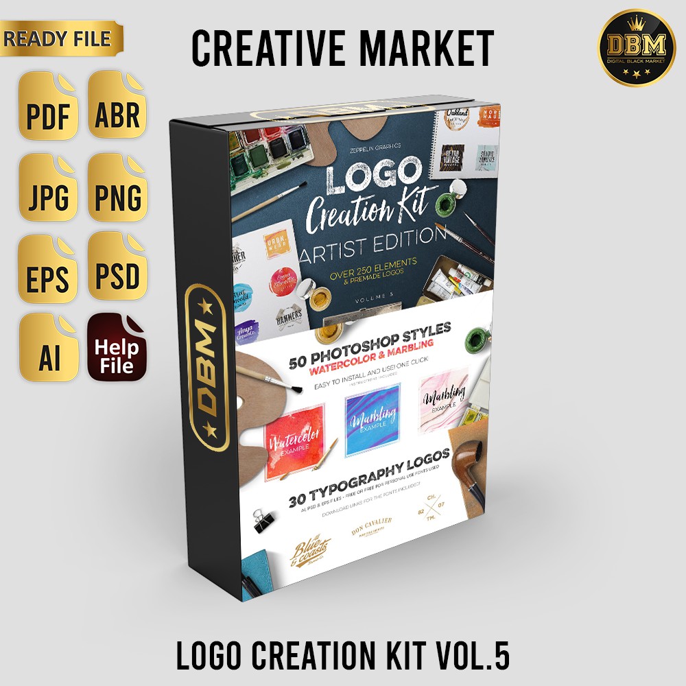 Logo Creation Kit Vol.5 - Adobe Photoshop &amp; Illustrator