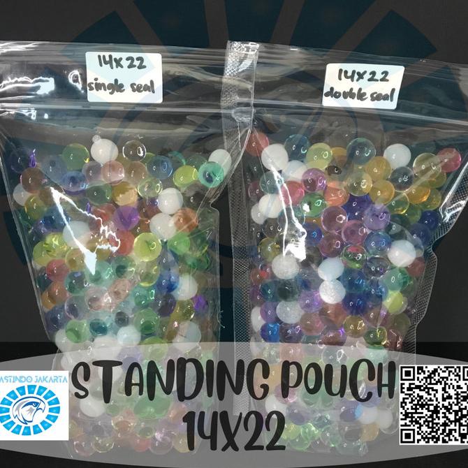 standing pouch klip ziplock plastik pp bening berdiri 14x22 14 x 22