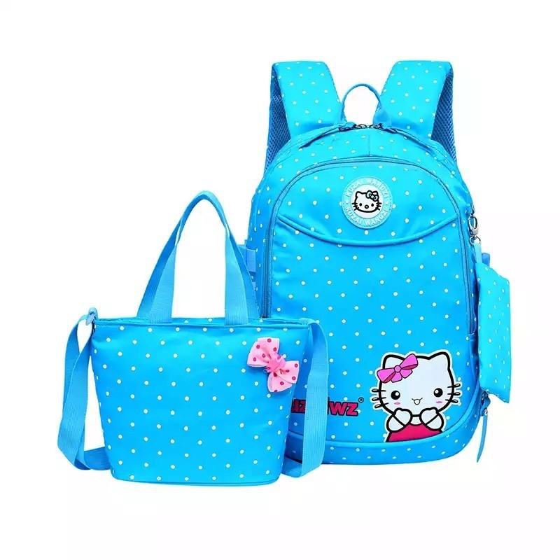 (COD) Ransel Anak Karakter Motif Helo kitty Set Dompet Pensil / Ransel Sekolah Anak TK SD