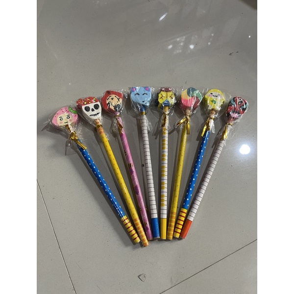 

Pensil plus kepala penghapus satuan