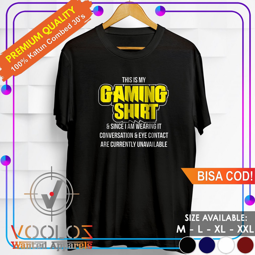 Kaos Gamers Baju Distro Original Pria Dewasa Branded Cowok Keren Kekinian Import My Gaming Shirt