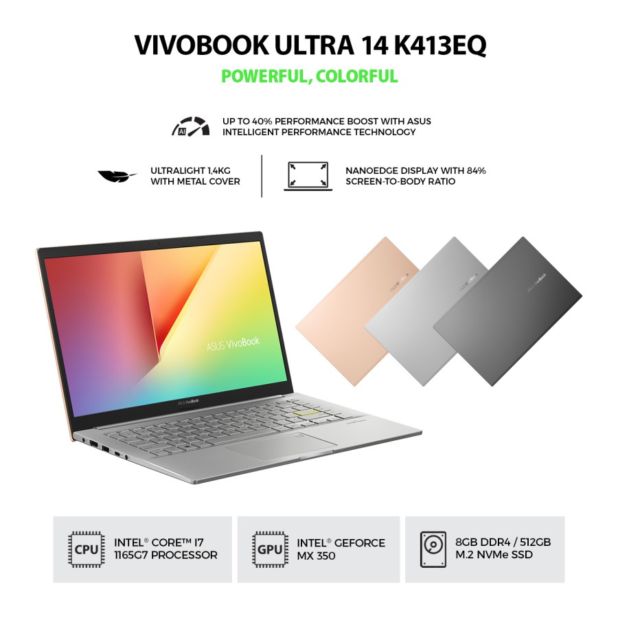 ASUS VivoBook 14 K413EQ-EB752IPS - Garansi Resmi ASUS 2 Tahun