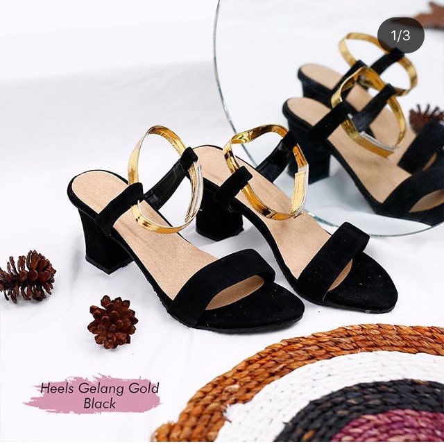 Heels Gelang Gold Black
