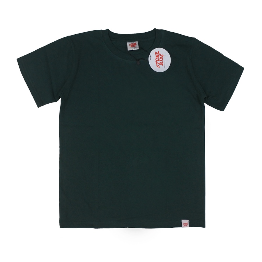 Stone Kids Polos HIJAU BOTOL TUA kaos anak cotton bamboo baju kaos anak laki laki perempuan 1 - 12 t