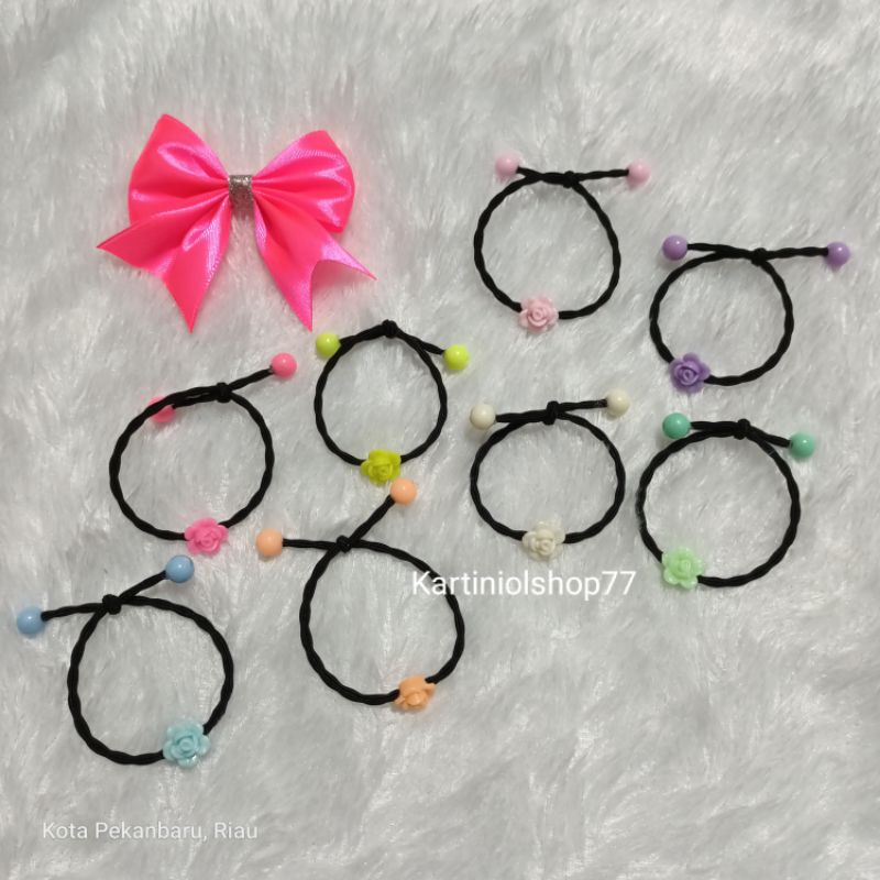 ✨ Terbaru ✨Gelang Karet Ikat Rambut Korea 2in1