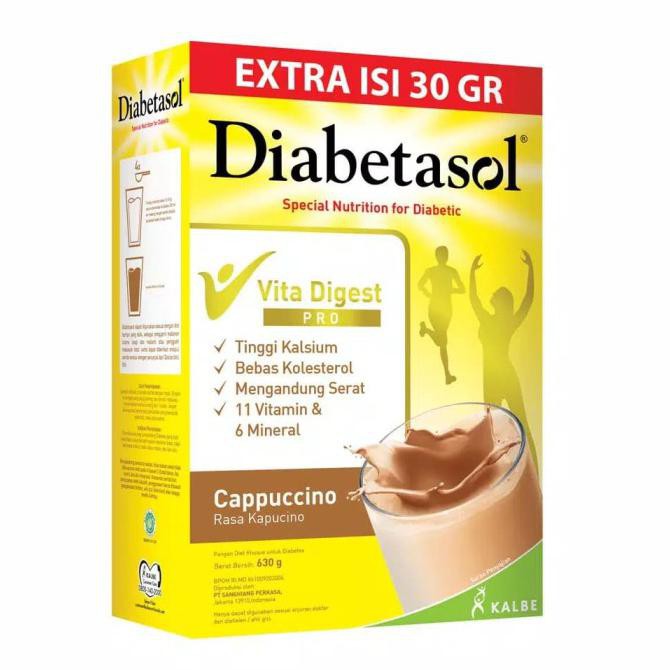 

[[BISA COD]] DIABETASOL 600+30gr Vanila Capucino Coklat Cokelat Susu Bubuk Low Suga TERLENGKAP Kode