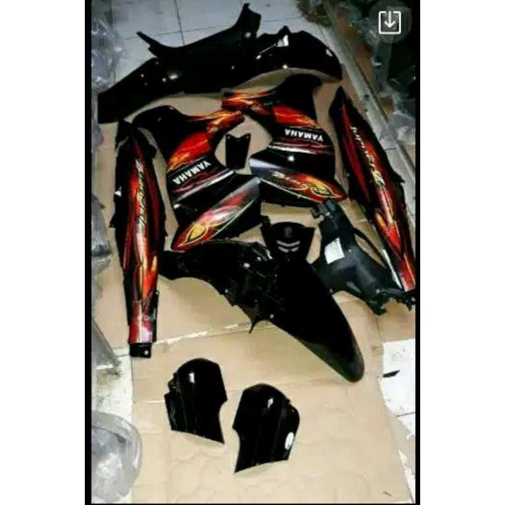 Bodi Halus Dan Striping Yamaha Jupiter Burhan Warna Merah Silver