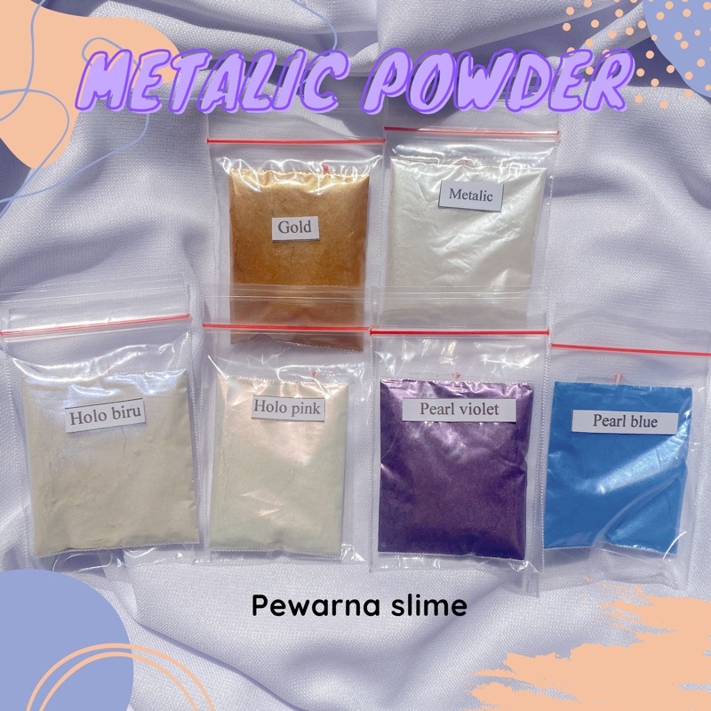 POWDER SLIME / PEWARNA SLIME METALIC GOLD HOLOGRAM