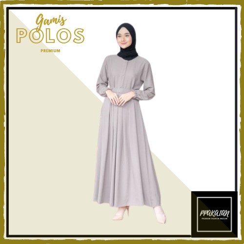 GAMIS POLOS KEKINIAN REMAJA WANITA TERBARU 2021-ABU