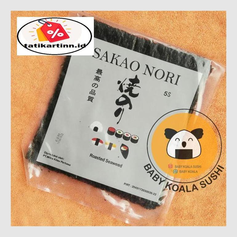 

S50Tat Sakao Nori Sushi 5 Lembar | Sushi Yakinori Seaweed Rumput Laut Gimbab - 5 Lembar Atr05Ytt