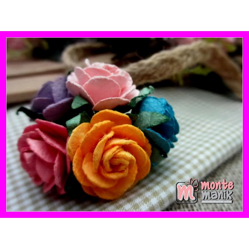 

Bahan Craft Bunga Mawar Kertas 2,5 cm Warna Campur (ABK-016)