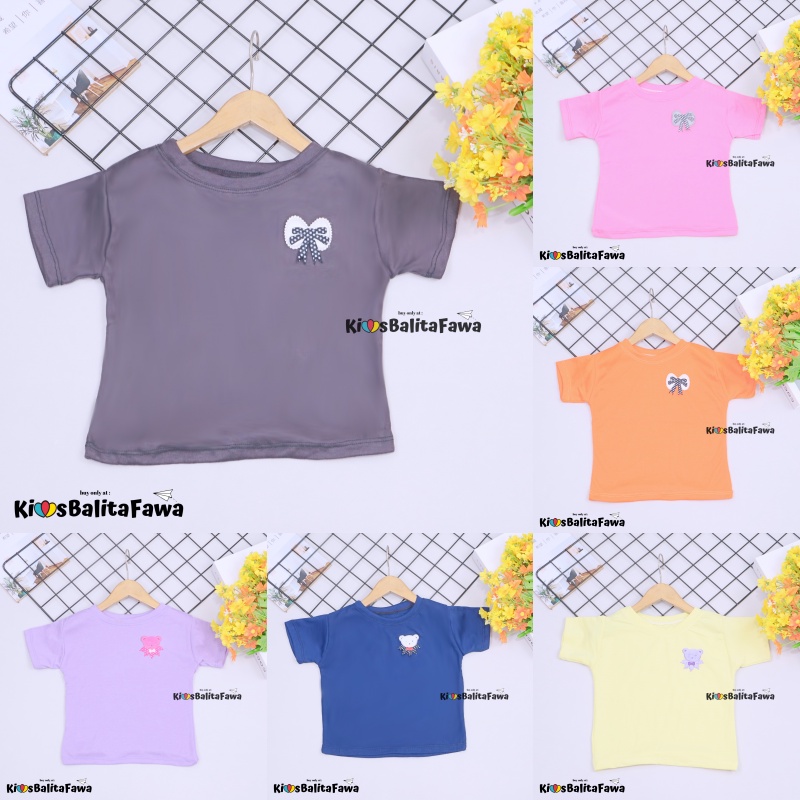 Lolipop Shirt uk 1-2 Tahun / Kaos Anak Perempuan Kids T-Shirt Polos Baju Import Lengan Cewek Blus