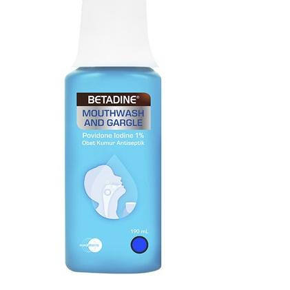 ✩ Betadine Mouthwash & Gargle/Betadine Kumur 190 ml/Betadine Gargle/Betadine Kumur 100 ml ♞