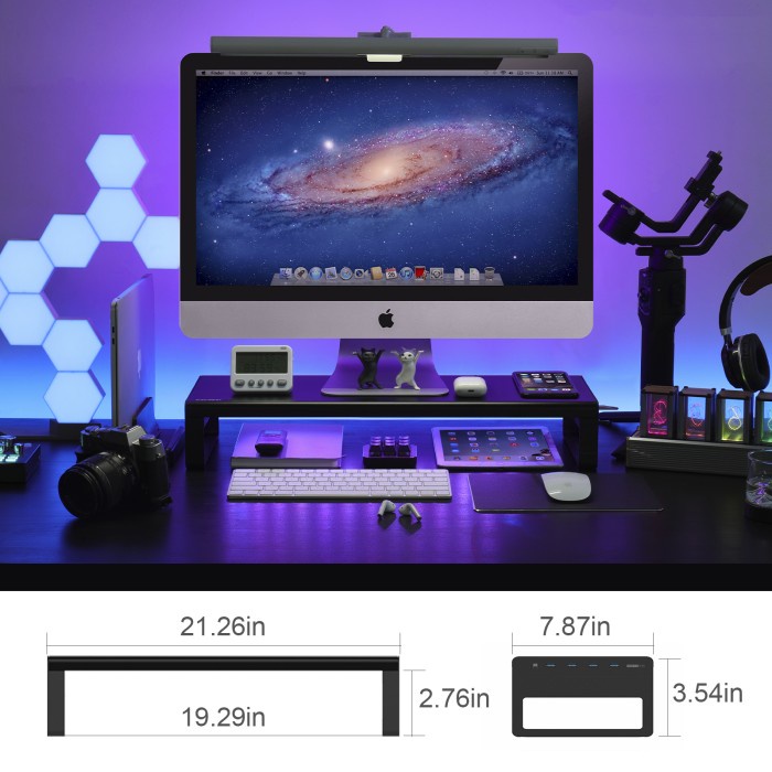 Triple W Meja Laptop + 4 USB Quick Charging| Portable Monitor Komputer