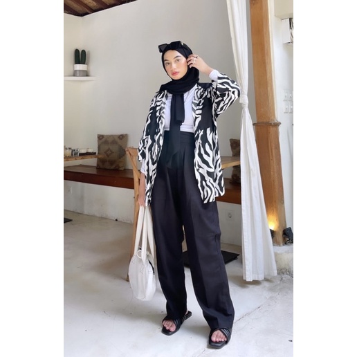 READY STOCK! ZEBRA SHIRT by boonaa | shirt zebra | kemeja zebra | atasan kemeja zebra murah | kemeja wanita