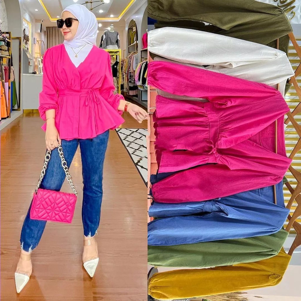 Cardigan Wanita Lula Cardi Bahan Crinkle Airflow Motif Polos Baju Atasan Wanita Lengan Panjang Outher Wanita Lengan Panjang Cardigan Putih Jumbo