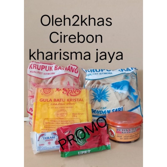 

PAKET HEMAT OLEH-OLEH KHAS CIREBON Kerupuk IKAN & BAWANG GULA BATU LEMON & PETIS GRATIS TEH UPET