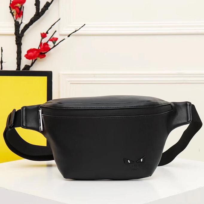 Waistbag Bumbag Tas Pinggang Pria Fendi Black Premium Mayabulan67