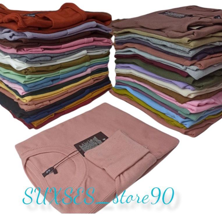 [KODE 9PSKE] part 1)kaos rib premium/kaos lengan panjang /kaos polos