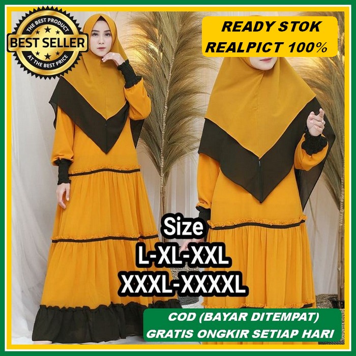 Gamis Set Syari Terbaru 2022 / Ir Fashion / Termurah / Terlaris / Cod Bayar Ditempat / Flash Sale / 