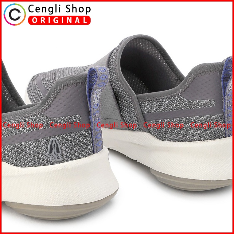 SEPATU HUSH PUPPIES PRIA ORIGINAL TERBARU SLIP ON CASUAL ORI ABU HM004