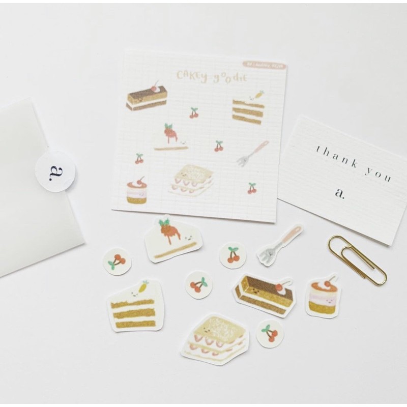 

sticker desain jurnal lucu (cake series)